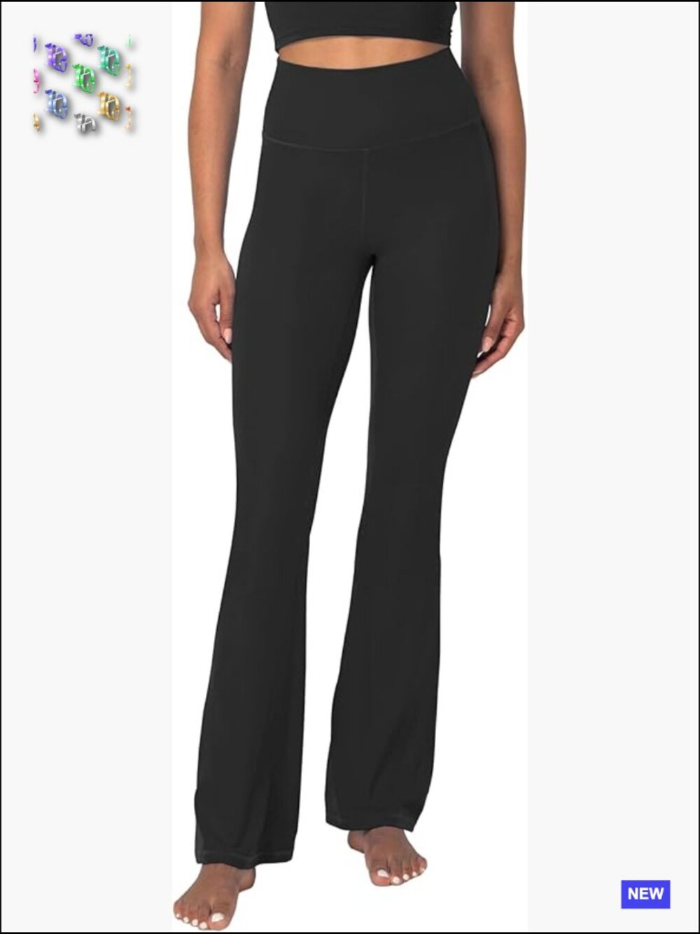 High Waist Mini Flare Leggings with Tummy Control Yoga Bootcut Pants